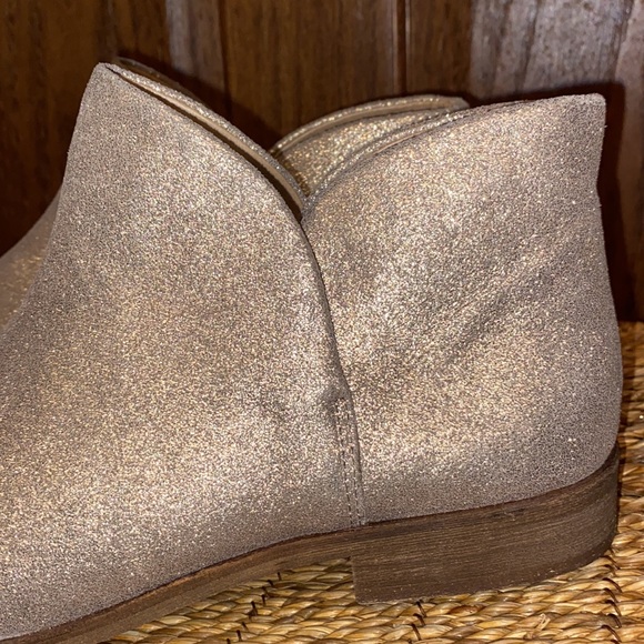 Splendid Petunia Shimmer Metallic Gold Booties-Fine Leather-Women Size 10 - Picture 5 of 13